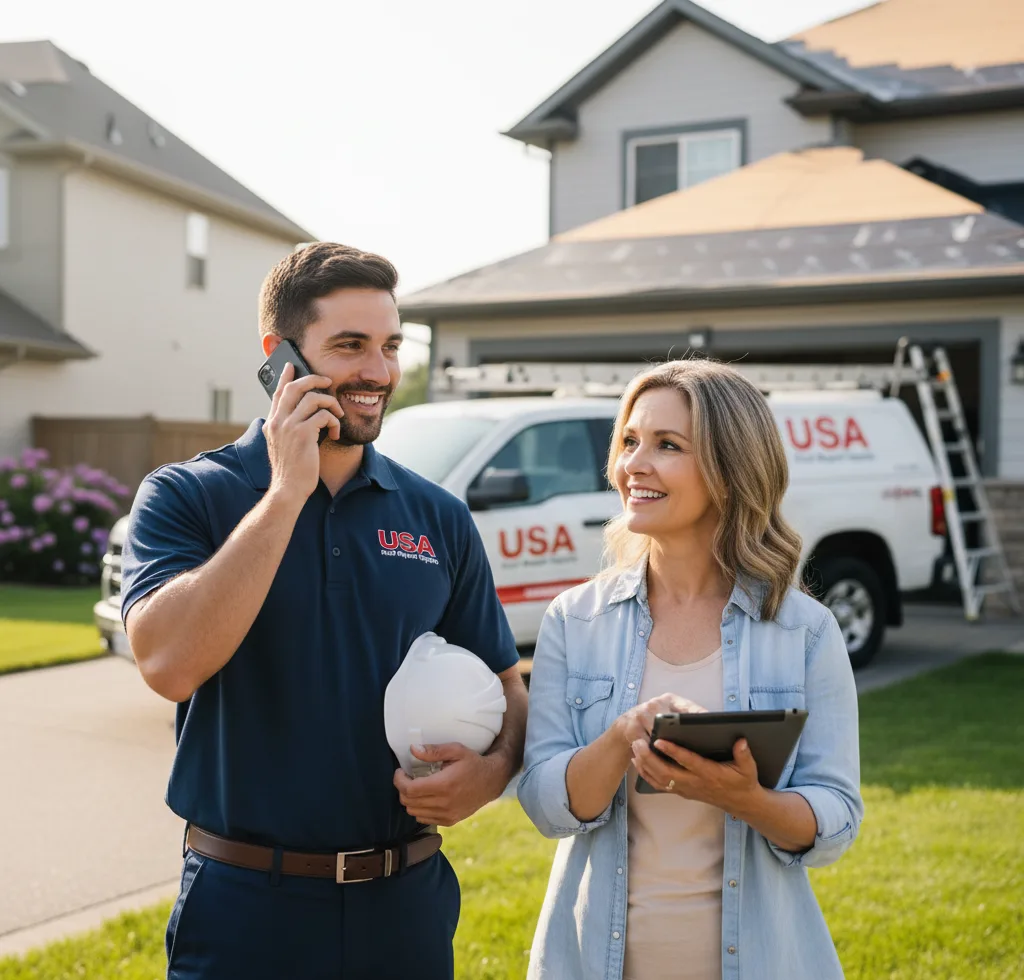 USA Roof Repair Experts customer support in Stewartville